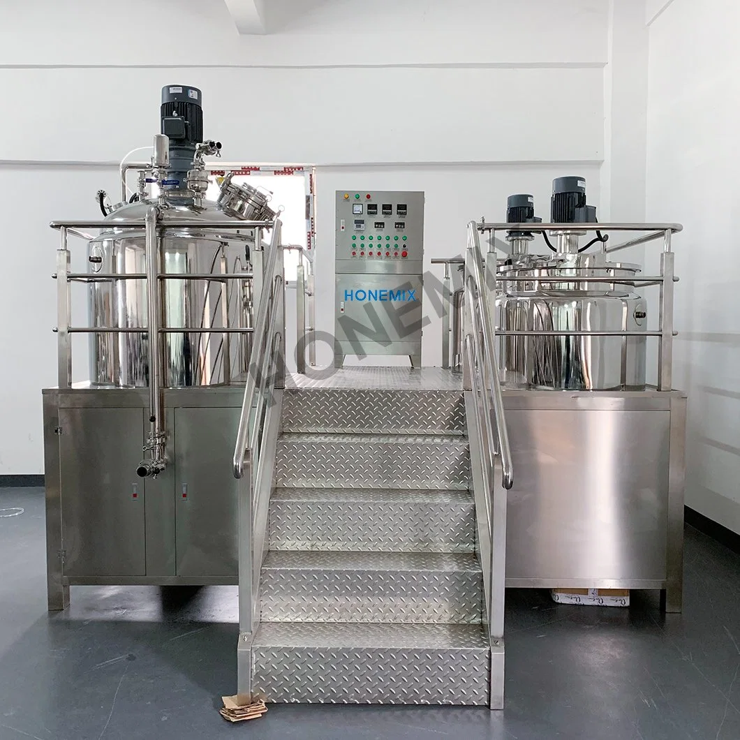 Vacuum Paste Manufacturing Machines Wholesale/Supplier Price Honemix Homogenizer Mixer Machine with Bottom Motor