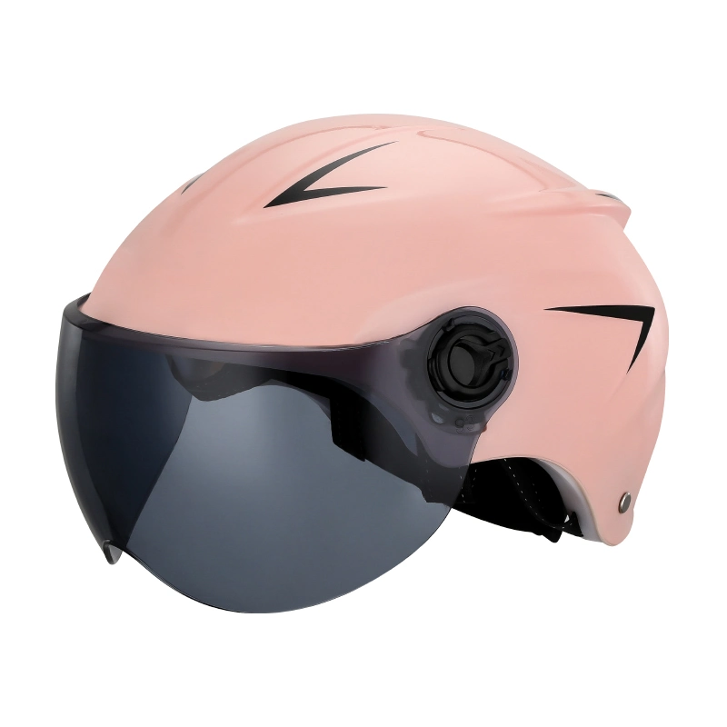 Motorrad Halfhelm Rosa Hochwertige Motorrad Zubehör Accesorios DOT Moto Sicherheit Halbgesicht Sonnenschutz Helm mit verschiedenen Visieren Mtosir Für Frauen