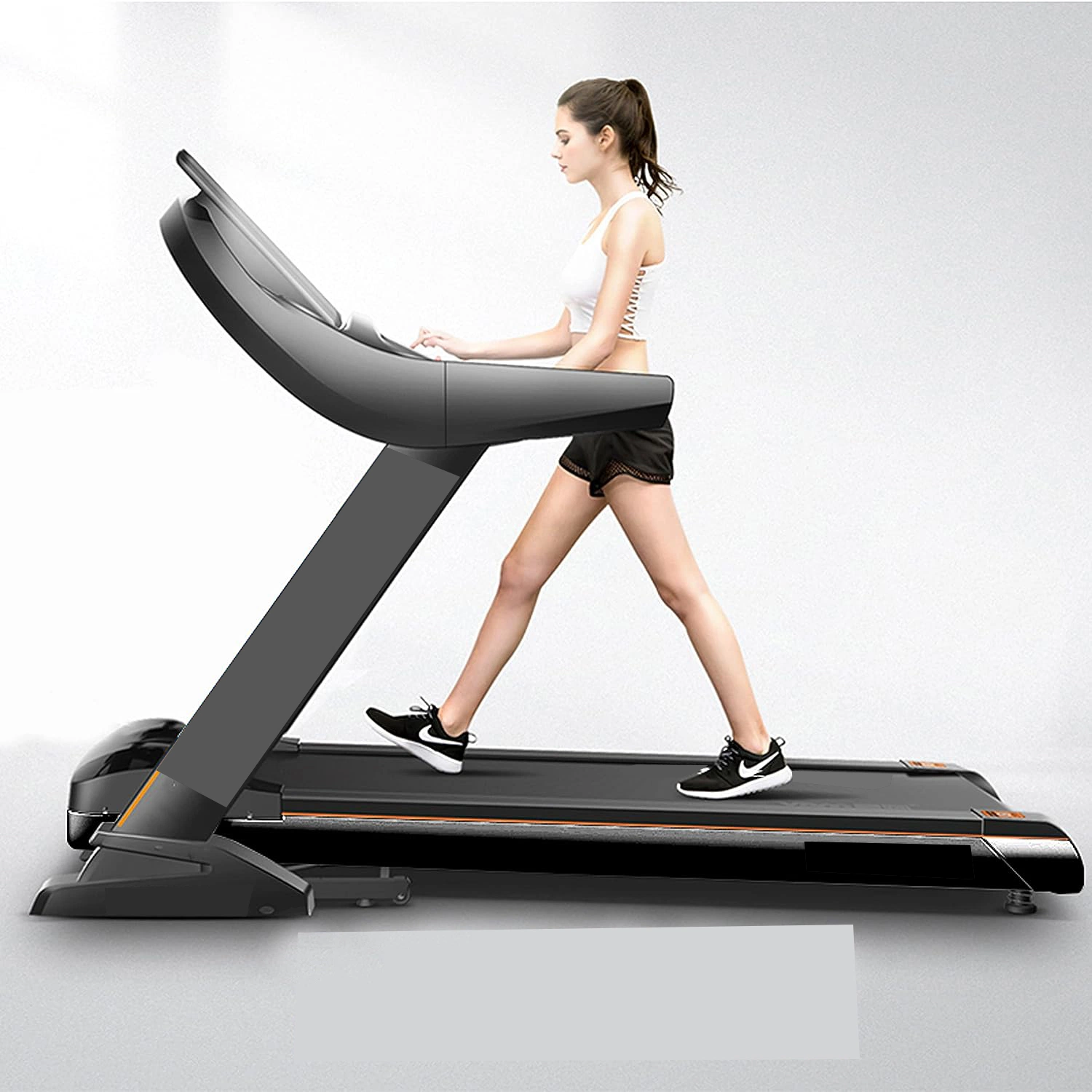 Fitness Treadmill Automatic Foldable with Bluetooth Speaker 5.5 HP Peak Motor for Cardio Exercises Auto Incline