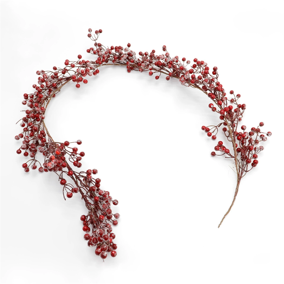 Red Berry Spray Snow Long Vine Holiday Decoration Christmas Decoration Long Vine