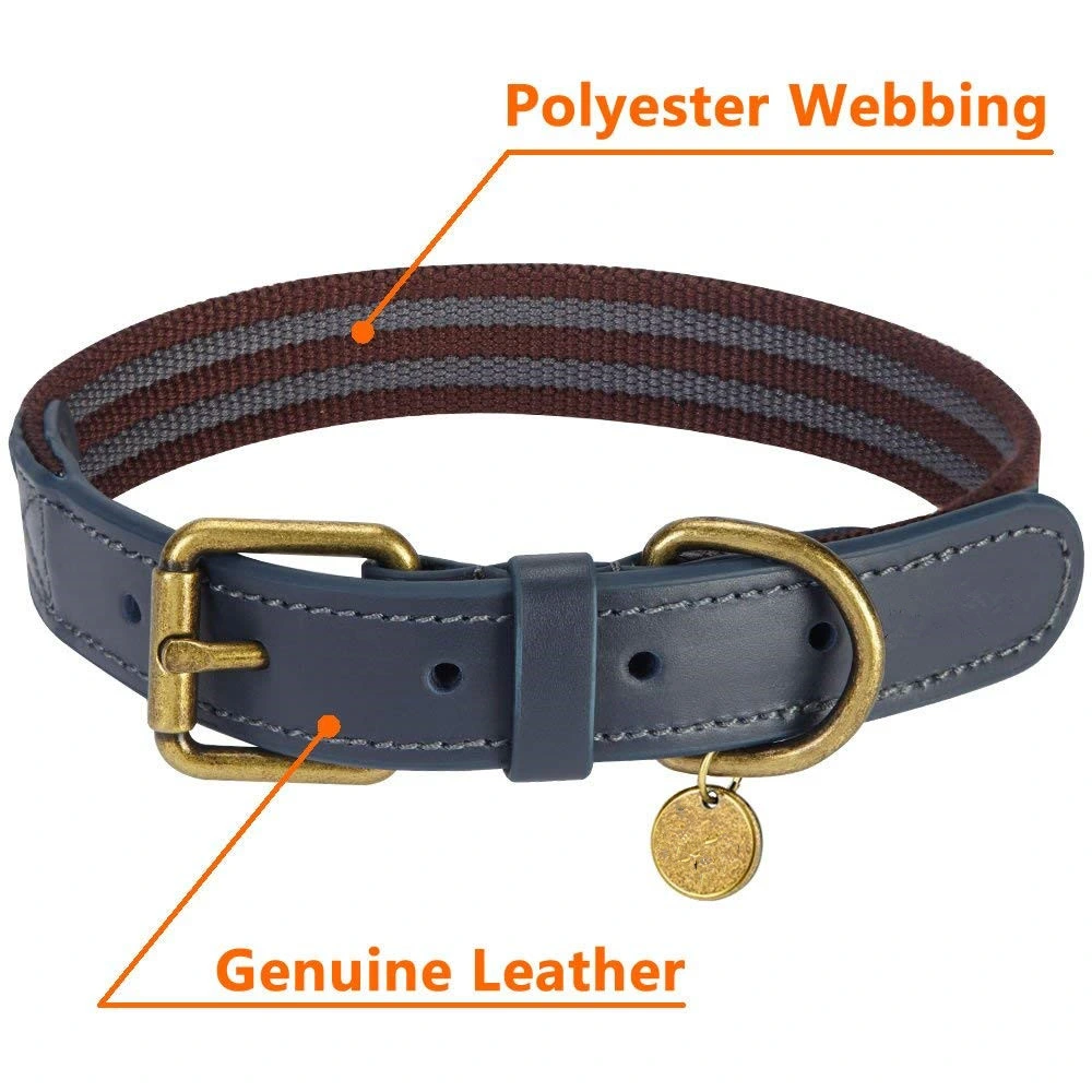 High quality/High cost performance Round Soft Leather Dog Pet Collar with The Latest Design