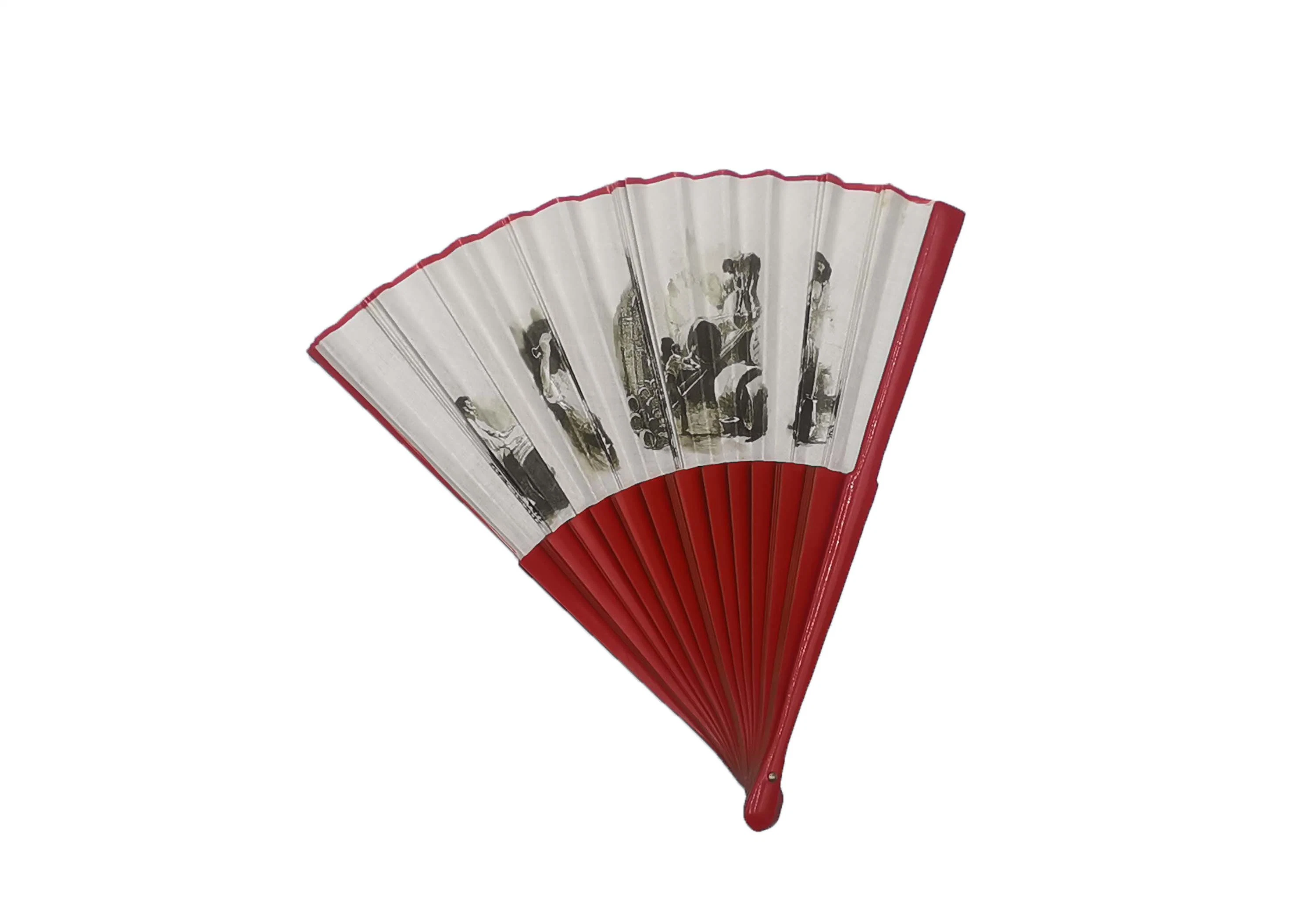 Baking Paint Wood Ribs Quality Wood Hand Fan Special Custom Wedding Souvenirs Gift Promotion Hand Fan