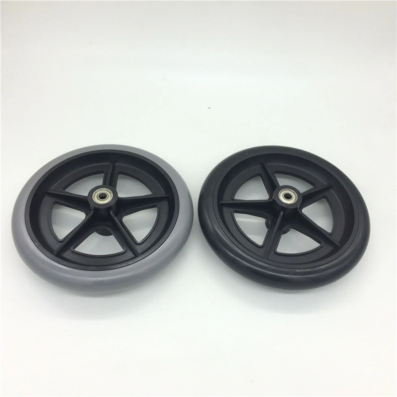 Jq Caster Wheelchair Accessories 8 Inch Plastic TPR Wheel with Ball Bearing