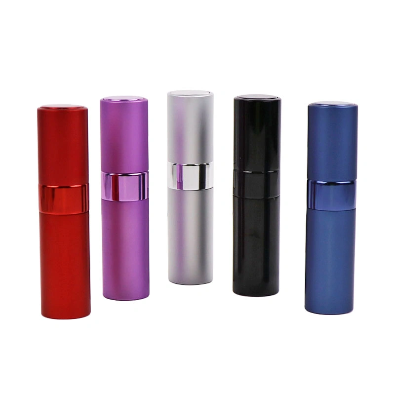 Hot Selling Item Empty 8ml Twist up Perfume Atomizer with Middle Ring for Travel Size Fragrance Packaging