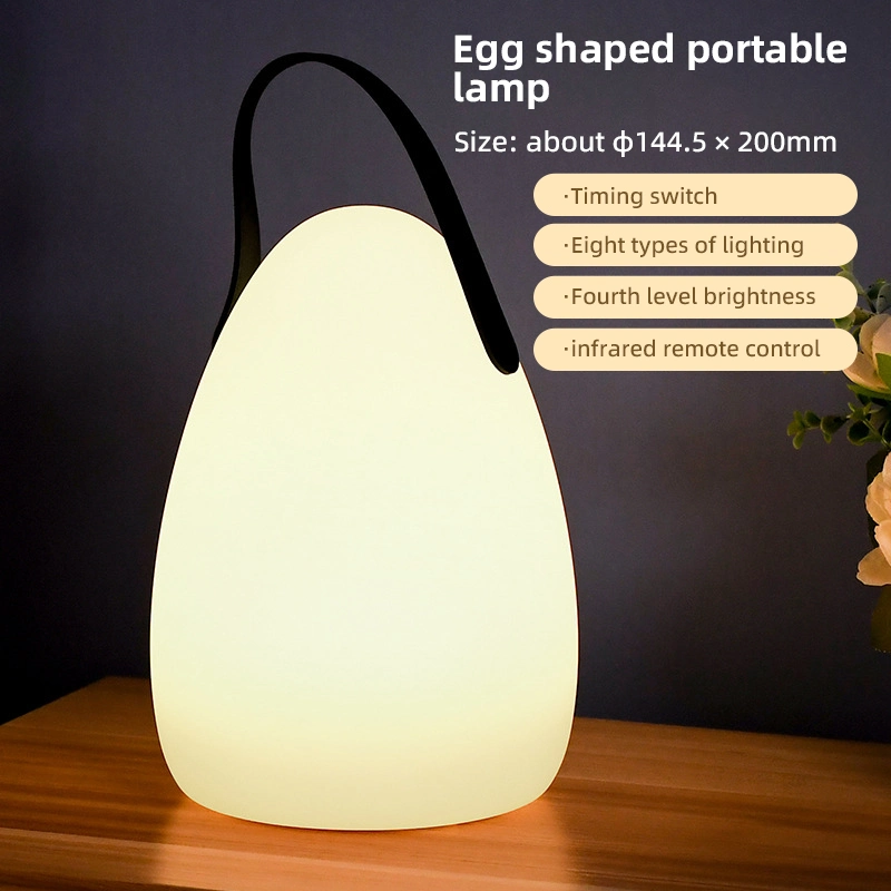 Lámpara de mesa LED recargable inalámbrica portátil atenuable con mando a distancia Mango