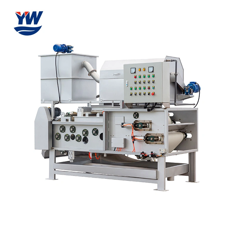 Máquina de prensa de filtro de banda totalmente automática para deshidratación de lodos, prensas de banda en tratamiento de aguas residuales, Tipo de cámara / Tipo de membrana / Tipo de placa y marco