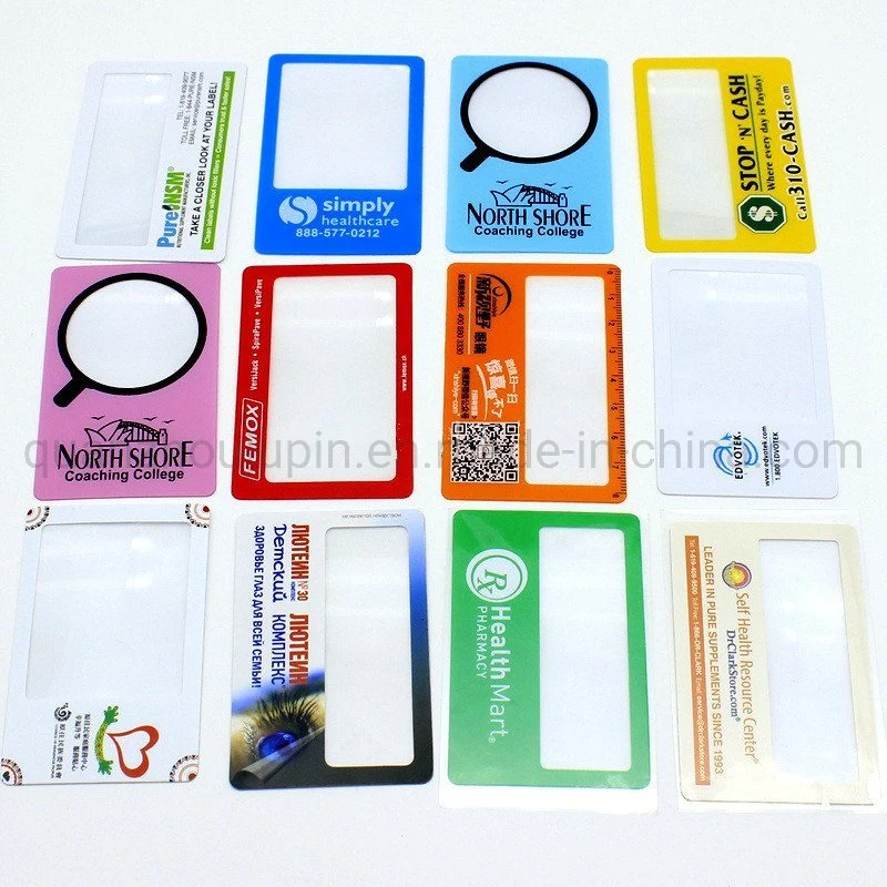 OEM PVC 3X Ultrathin Credit Card Magnifier for Reading