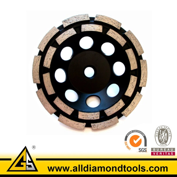 Factory Wholesale Double Row Diamond Cup Wheel for Grinding Concrete Floor