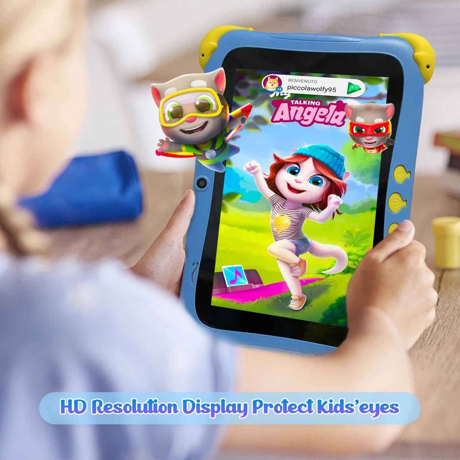 8inch Baby Learning Tablet Android 11 für Kinder mit Schutzausrüstung Tasche Cute Geschenk Lernen Tablet PC für Kinder