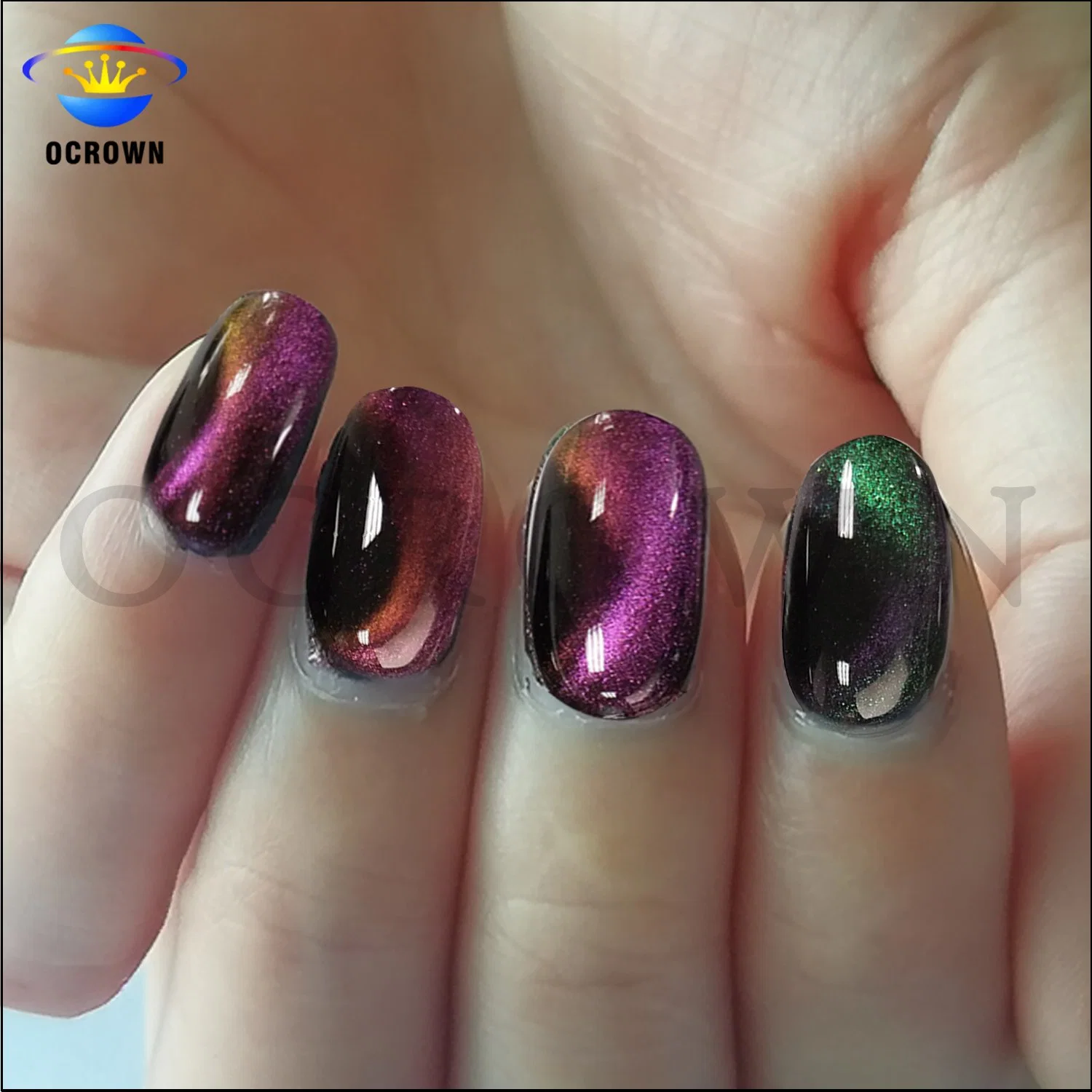 Magic Cat Eyes Magnetic Chameleon Pigment Mirror Effect Mica Powder for Nail Art