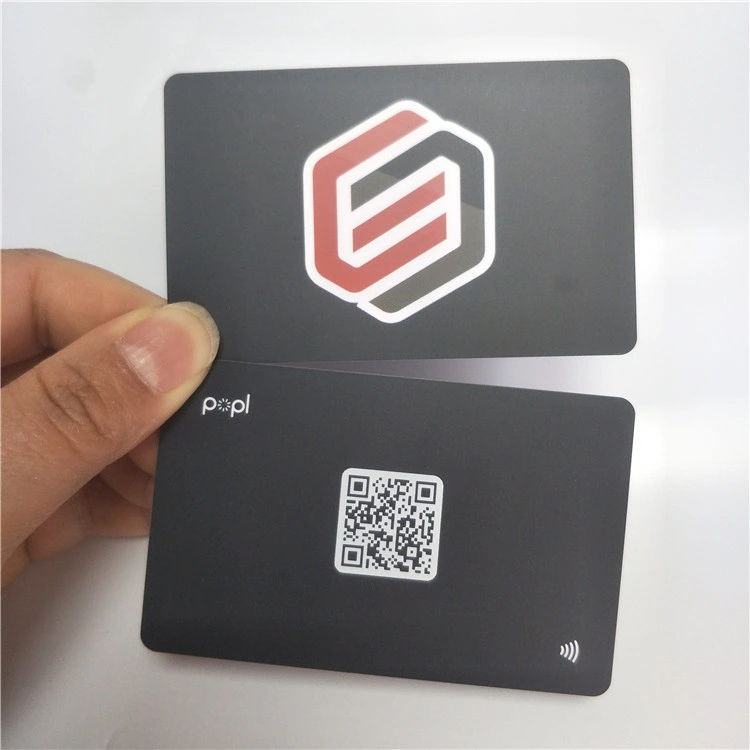 High quality/High cost performance Full Black Matte Finish Social Media NFC Business Card for Sharing Contact Profiles Url Links