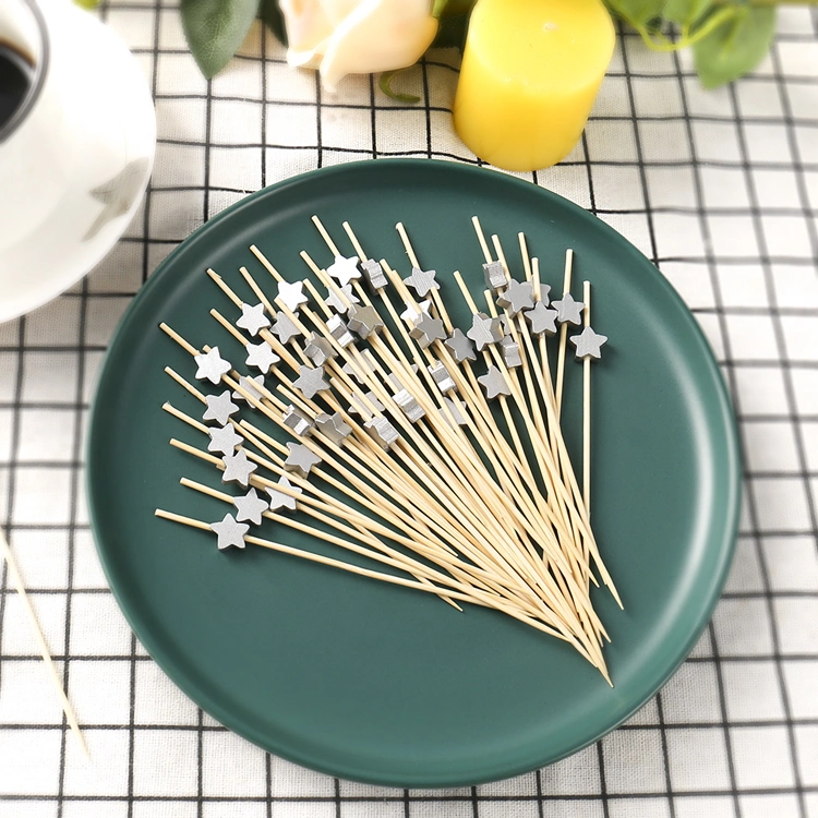 Bamboo Picks Disposable with Wooden Bead for Party