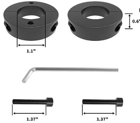 Collar de eje de aluminio mecanizado personalizado de fábrica con tornillo de fijación Herramienta para retirar sillas