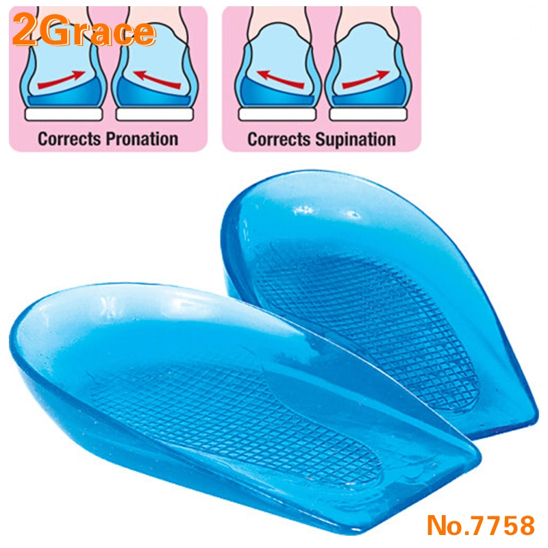 Foot Care Soft Gel Silicon Posture Corrective Heel Cups, Gel Heel Cushion for Protect Feet