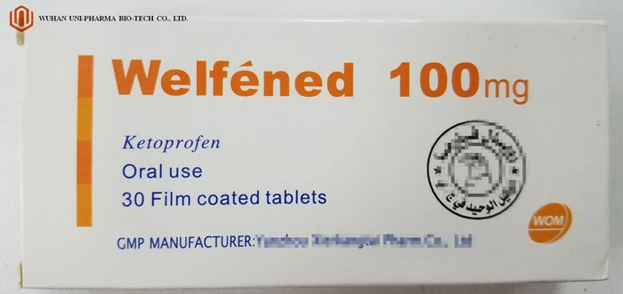 Las tabletas médica occidental ketoprofeno 100Mg Tablet aliviar el dolor de la medicina de la fiebre