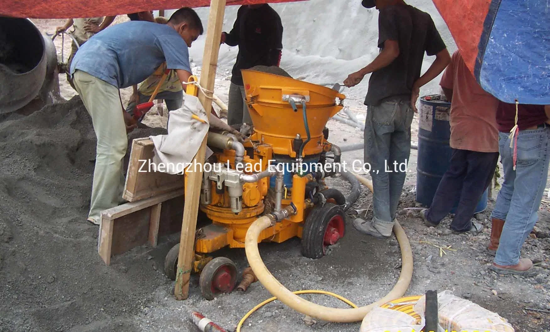 Lz-9A Customized Coal Mine Tunnel Dry Mix Gunite Concrete Spraying Shotcrete Machine