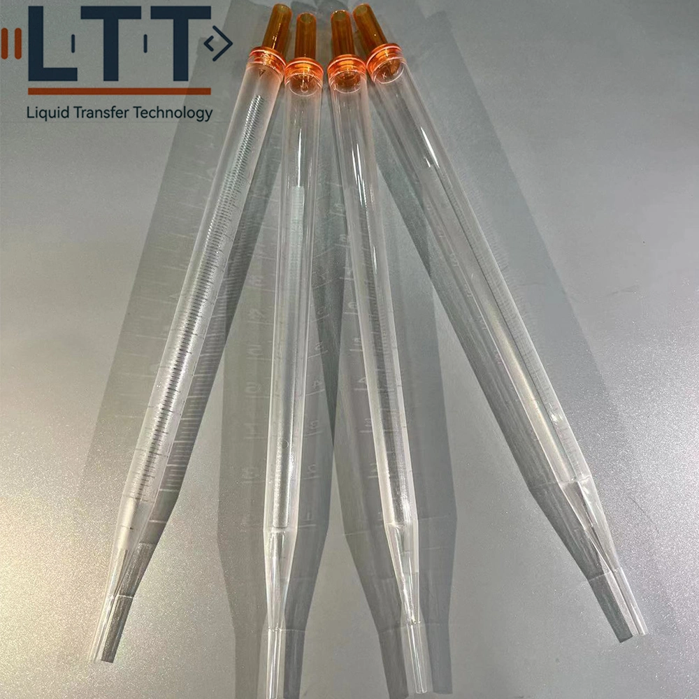 Laboratory 10ml New Mould No Mark Polystyrene Transparent Plastic Serological Pipettes