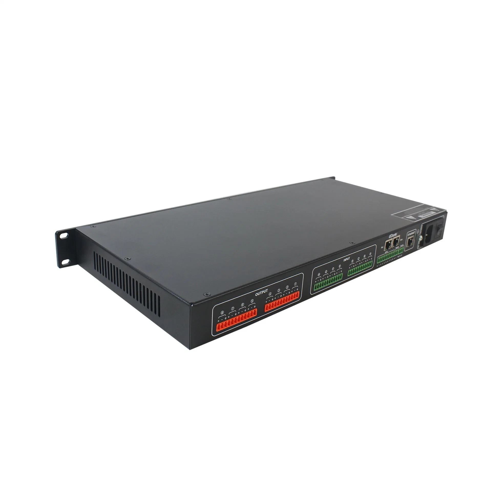 Professional Audio 8 in 8 out DSP Dante Audio Prozessor Mit RS 232 und Camera Control Dante Network PA Public Adresssystem