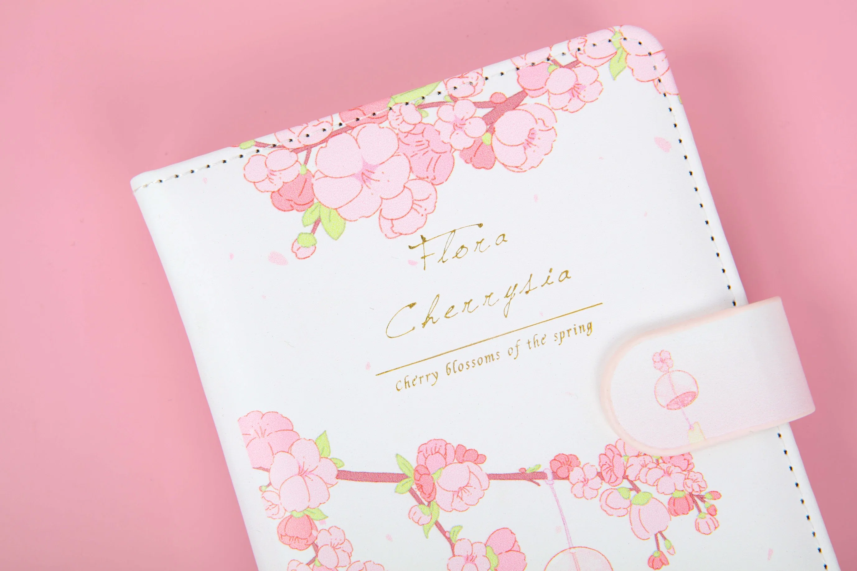 Romantic Cherry Blossoms PU Cover Notebooks