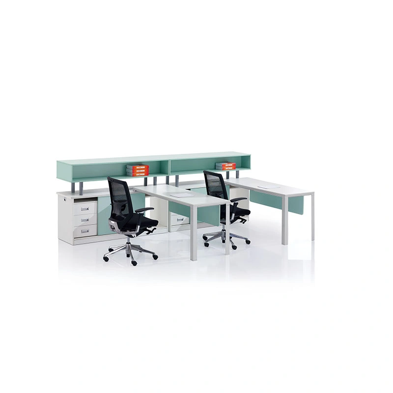 Staff Wooden Table Desk Face to Face Office Desk 4 Person Office Workstation