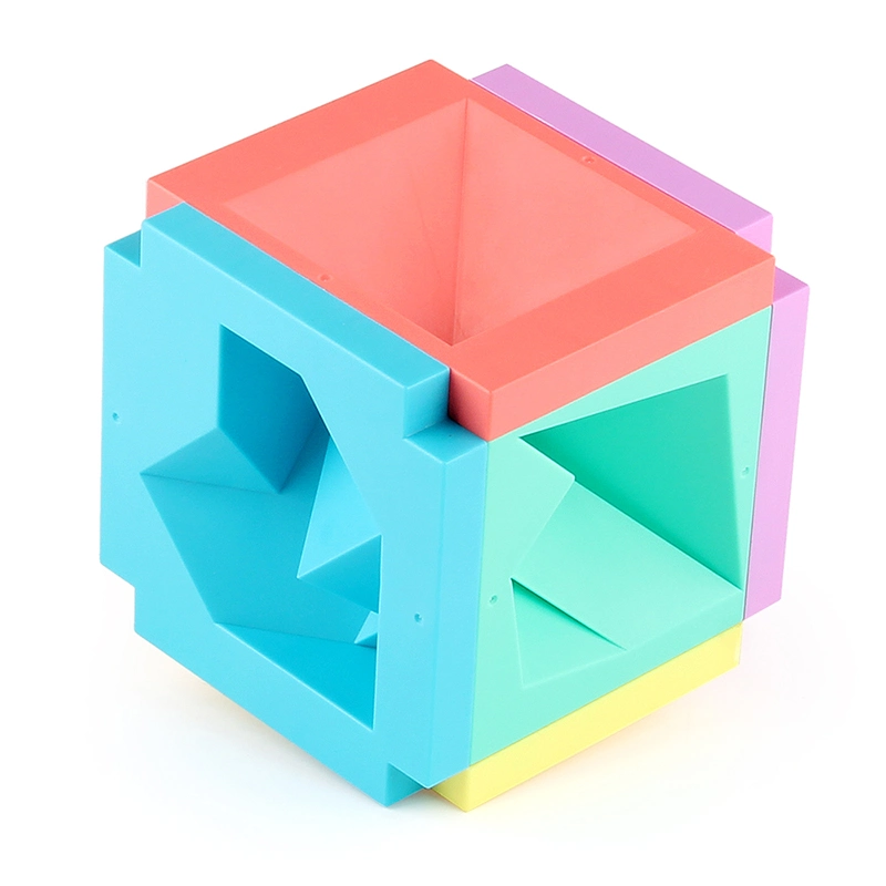 Un espace 3D Fun Montessori jouets d'apprentissage de l'éducation forme géométrique DIY Puzzle Tangram Puzzle Cube de jouets éducatifs intellectuelle