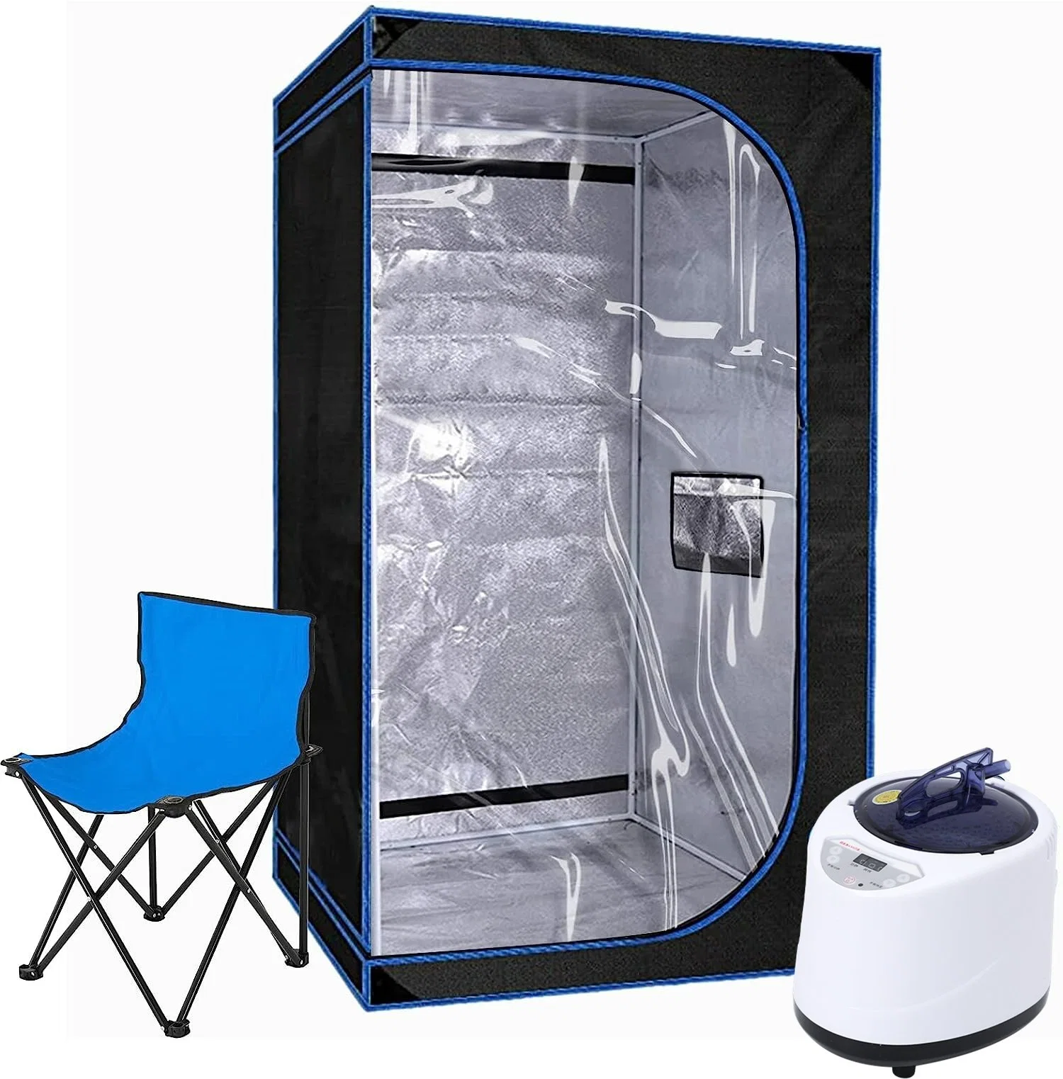 Tente portable pour sauna à vapeur avec tissu aluminium recouvert d'une feuille d'aluminium