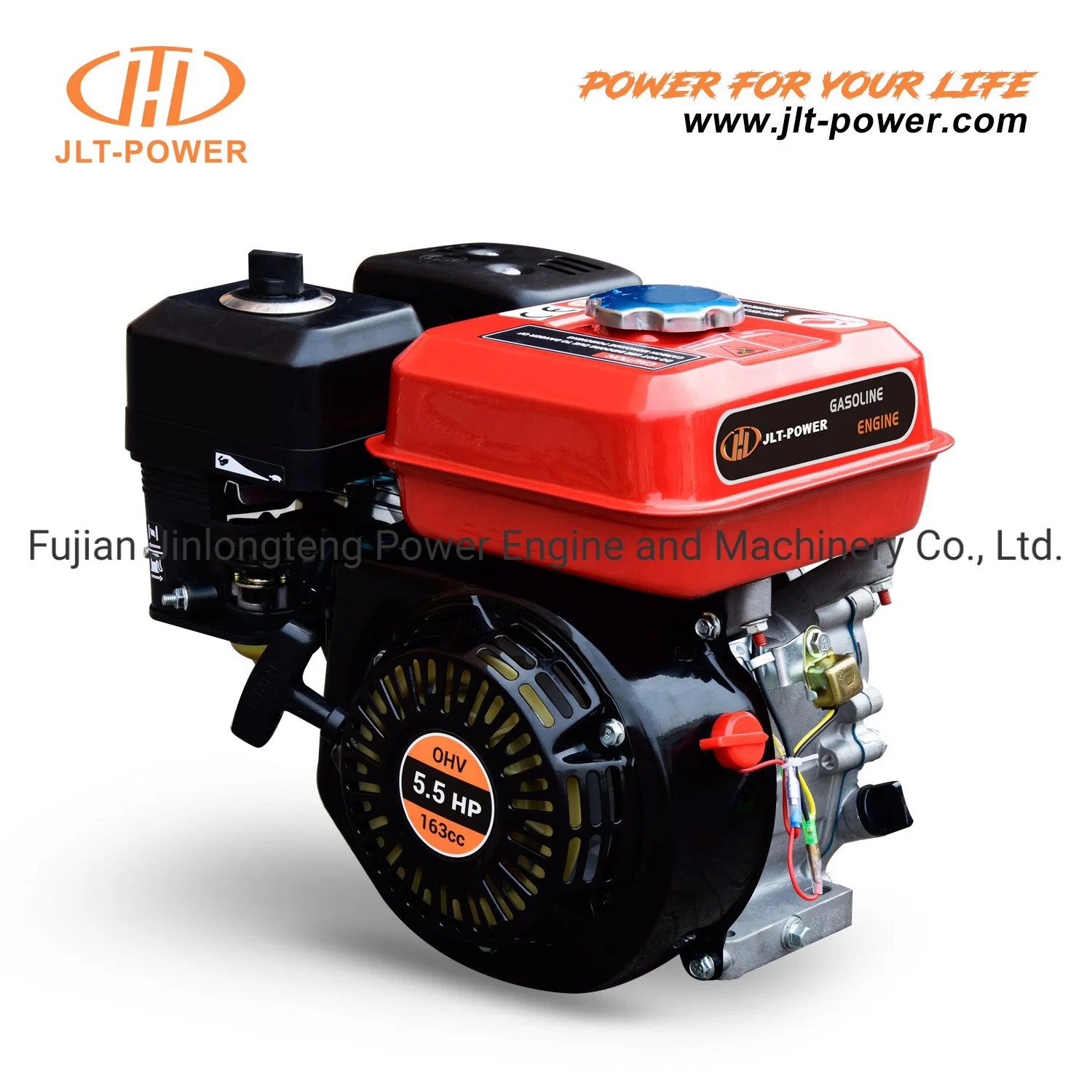 Motor a gasolina Fogão de cilindro único OHV a 4 tempos refrigerado a ar 168f 163 cc 55HP GX160 com embraiagem