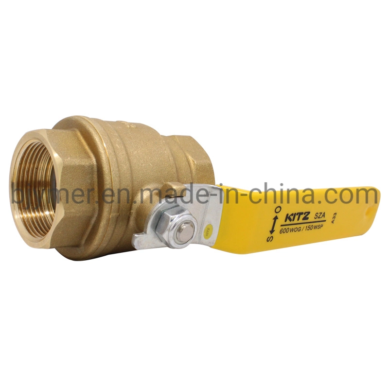 Wholesale/Supplier High quality/High cost performance  Kitz Type 600 Forged Sza Brass Ball Valve Threaded Full Bore for Water Oil Gas 1/2 DN15 15mm DN20