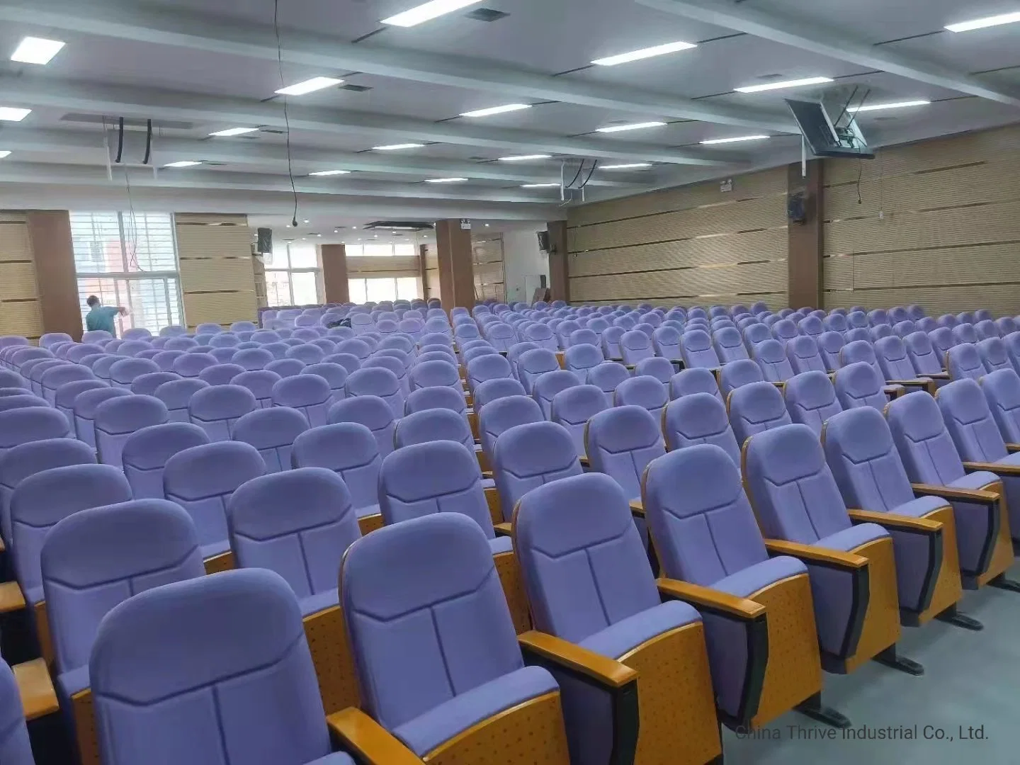 Theater Cinema Lecture Conference Hall Slow Return Folding VIP Auditorium Chairs Seats with Writing Table