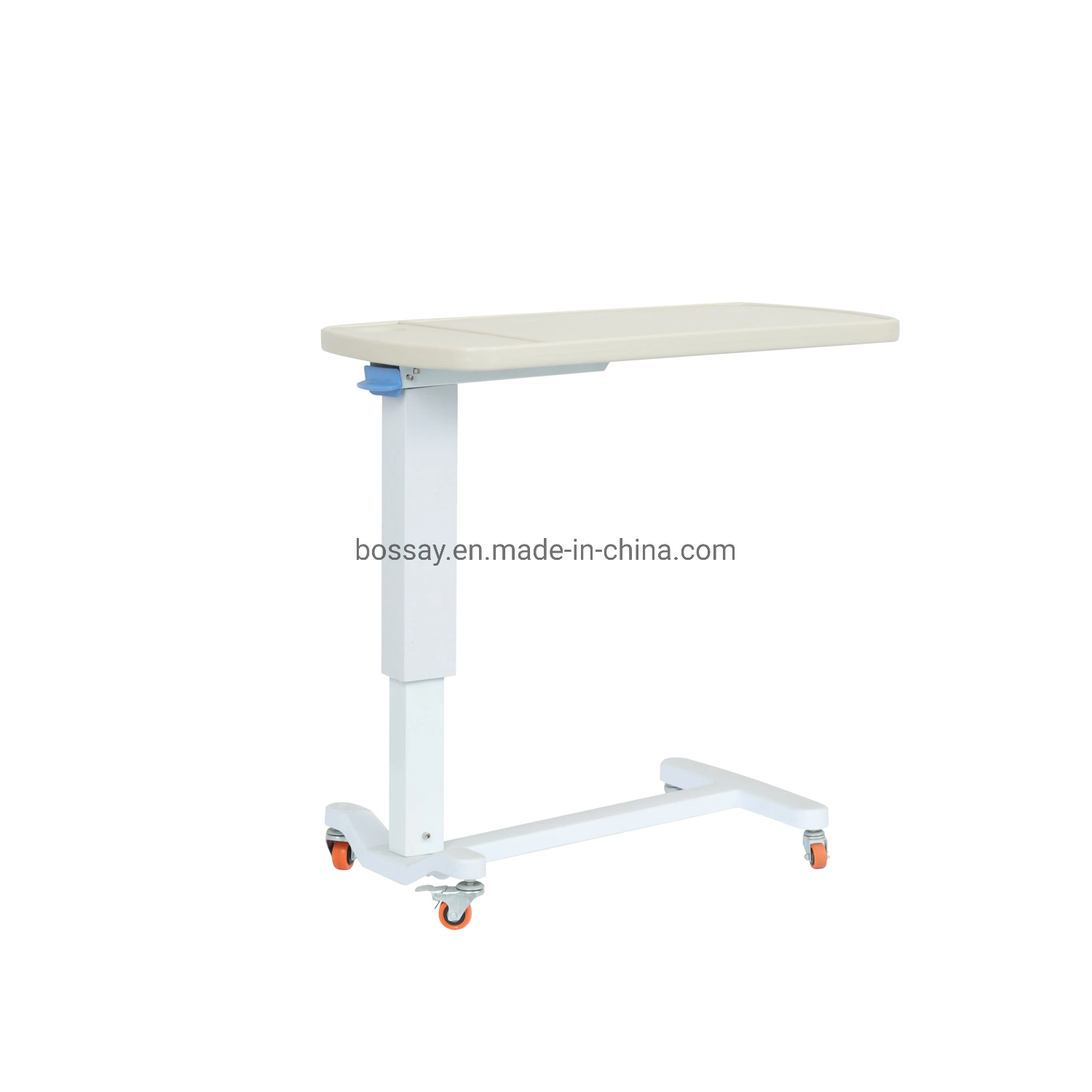 Mobile Laptop Cart Medical Movable Over Bed Table Patient Eat Dining Desk