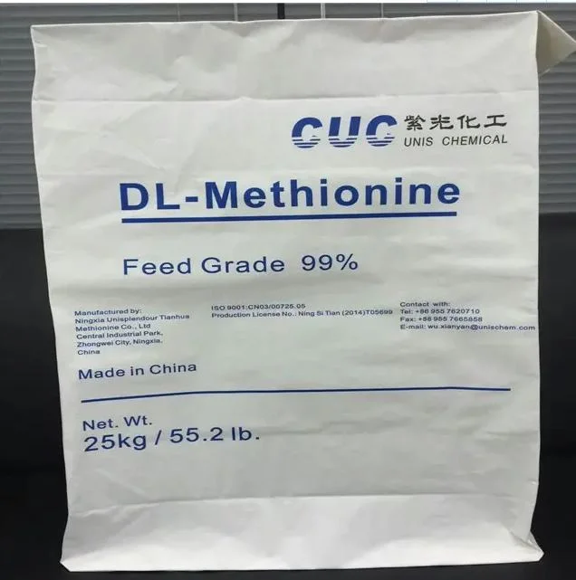 China Brand Cuc/Nhu Feed Grade Additive Aminosäuren 99% Dl-Methionin