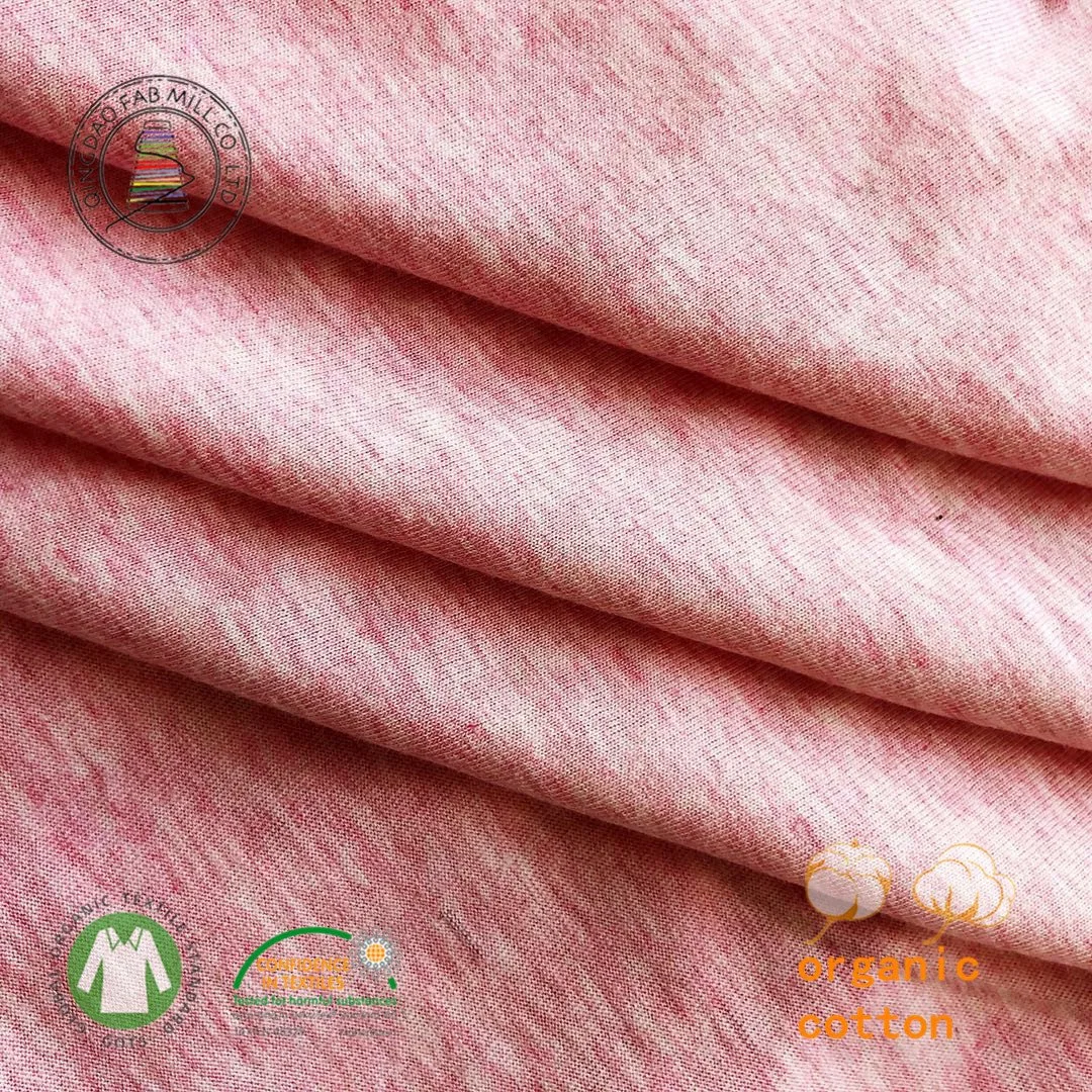 High quality/High cost performance  100%Organic Cotton Knitting Jersey Fabric for T Shirt (QF18-3000 130GSM)