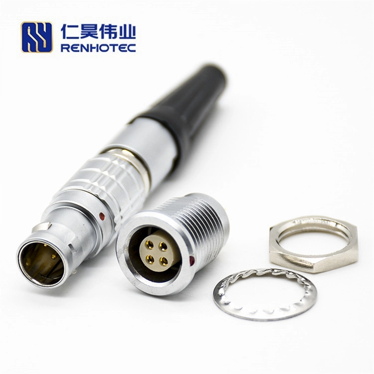 B Series Egg Fgg 304 4 Pin Push Pull Self Locking Circular Connector