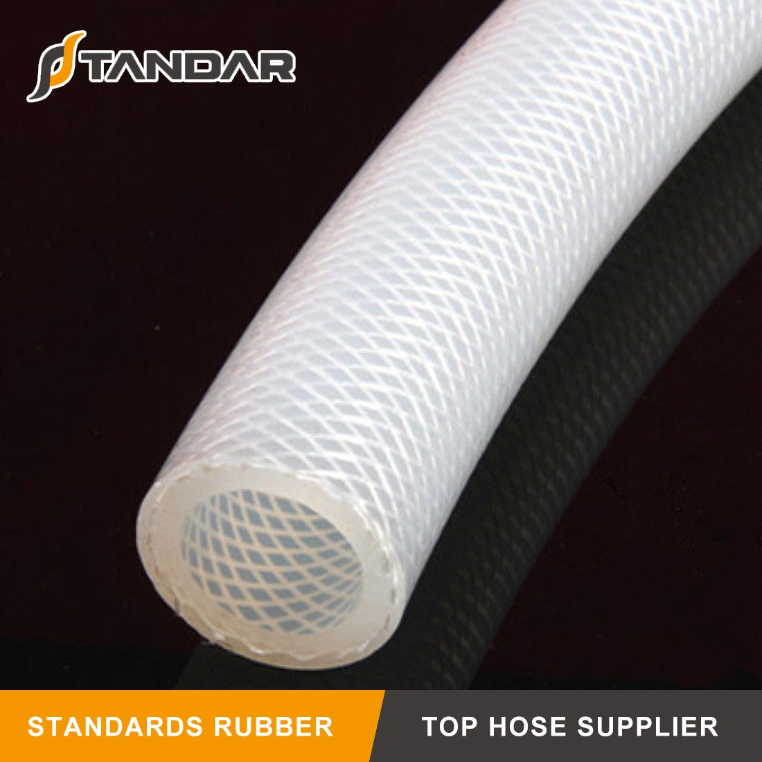 FDA High Pressure Silicone Rubber Fabric Braided Hose Used on Car