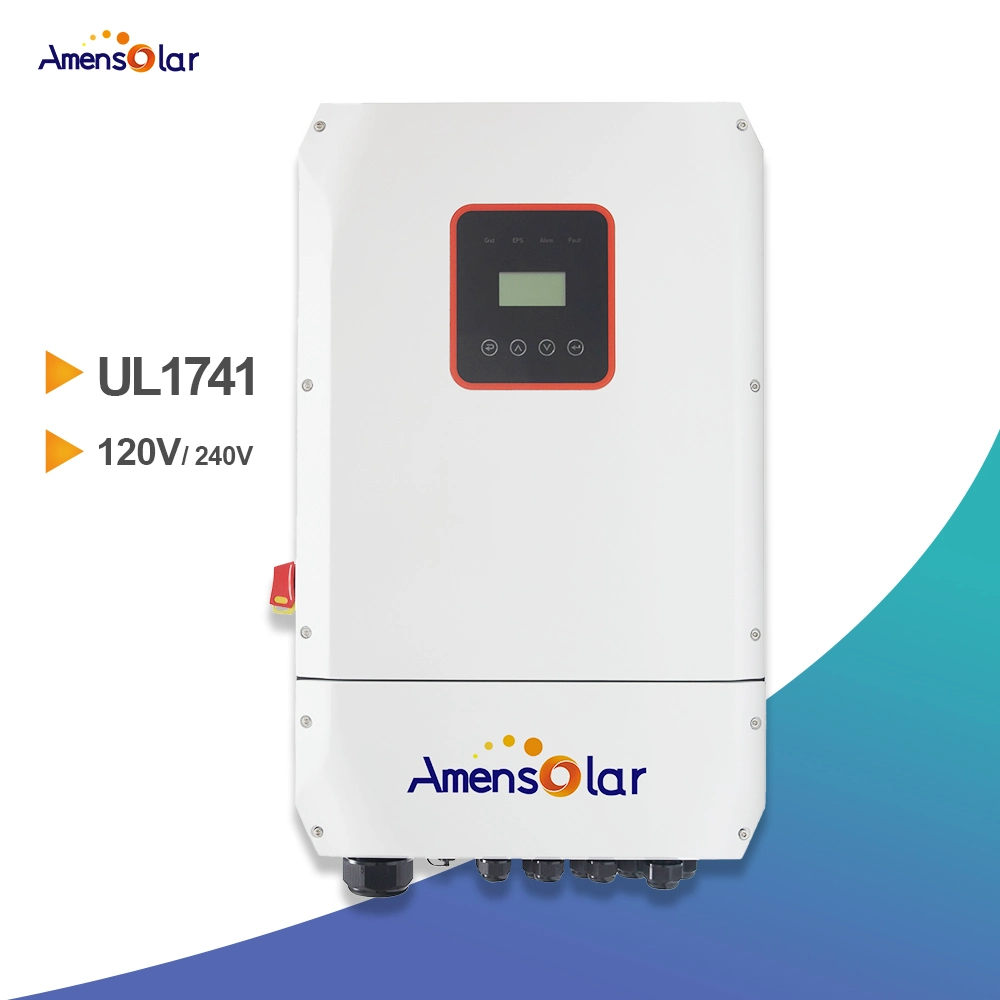 Amensolar وصول جديد 10kw 110 فولت من الانقسام طور 48 فولت البطارية موجة جيب الزاوية النقية العاكس