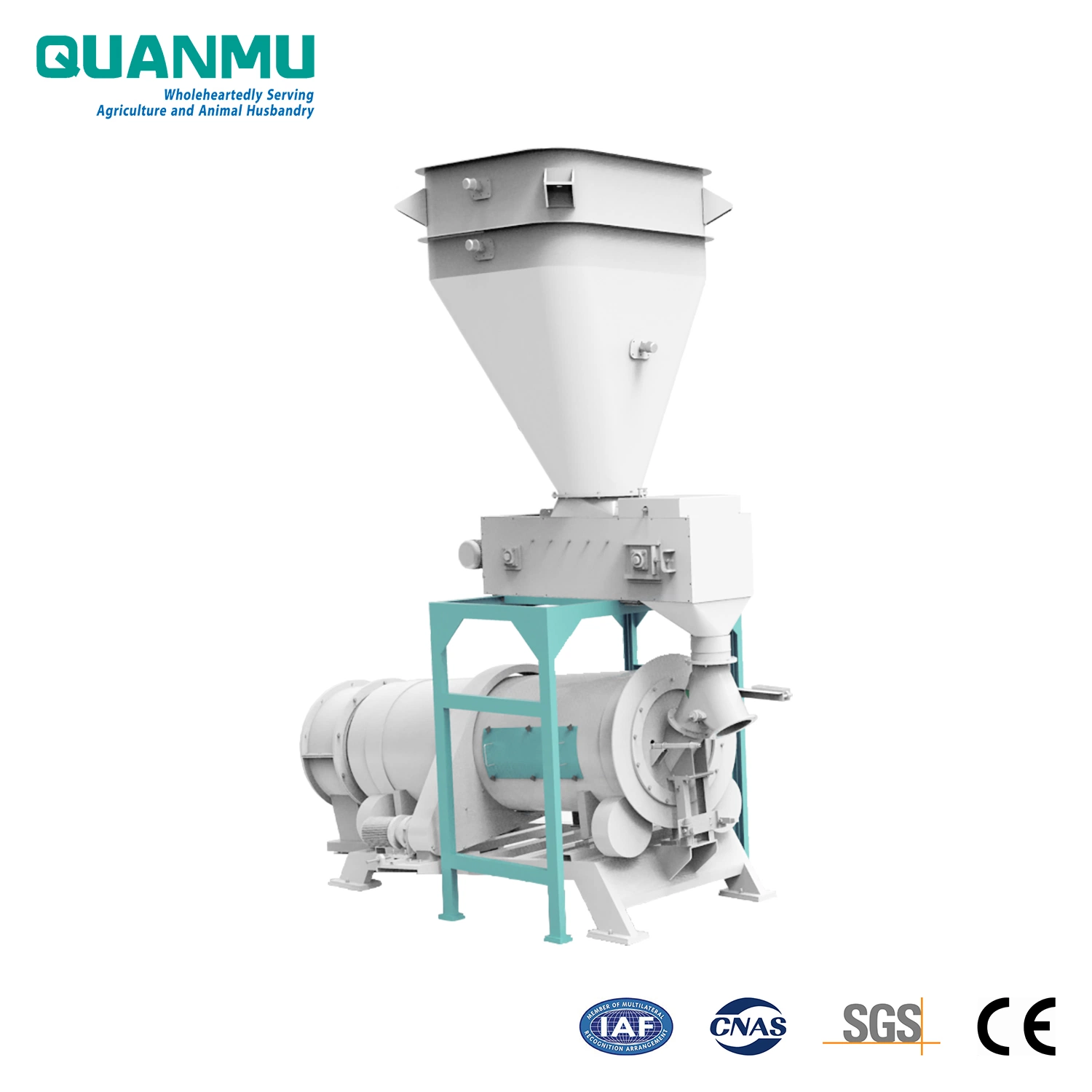 Best Price of Floating or Sinking Fish and Aquatic Animal Feed Continuous Horizontal Rotary Drum Liquid Sprayer in Spraying Equipment with CE Certification