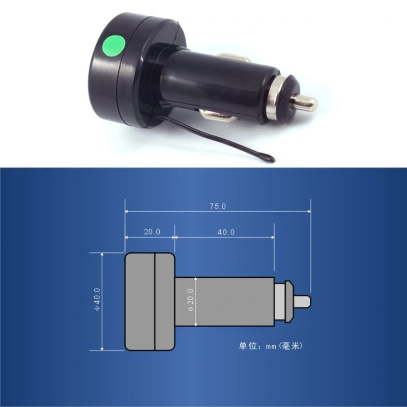 Auto allume-cigare double affichage numérique DEL thermomètre voltmètre