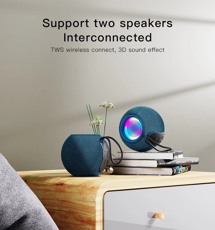 Mini Speaker Wireless Surround Sound TF Card with Rope Customizable Portable Speaker