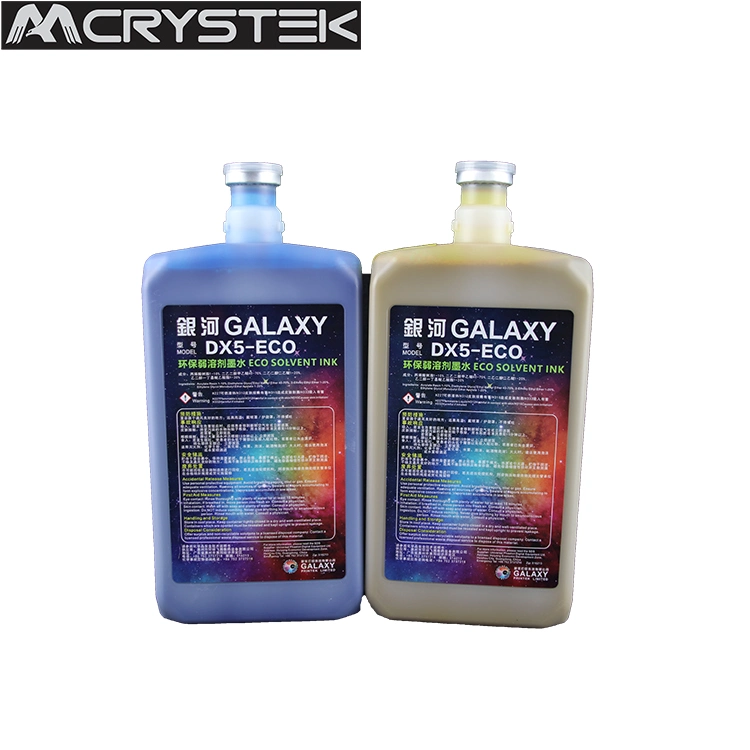 Marca Galaxy Eco tinta solvente Tintas de Impressora de Grande Formato Digital DX5/DX7 tinta ecológica