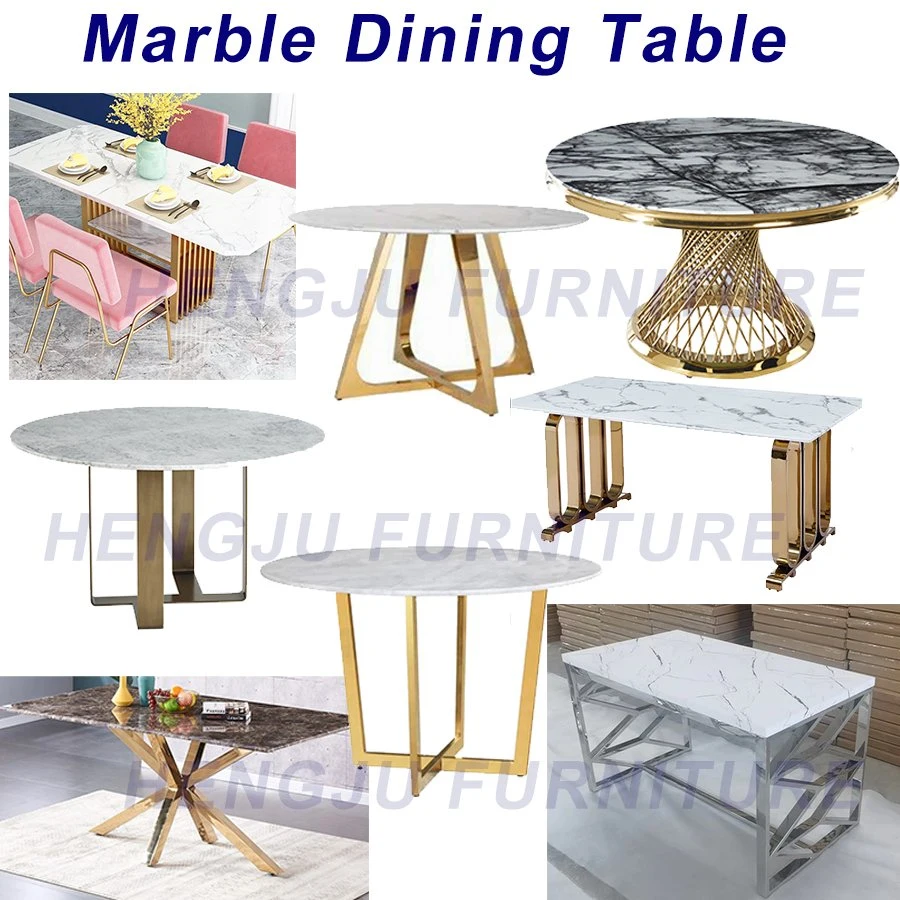 Современная мебель из золотистого нержавеющей стали для столовой