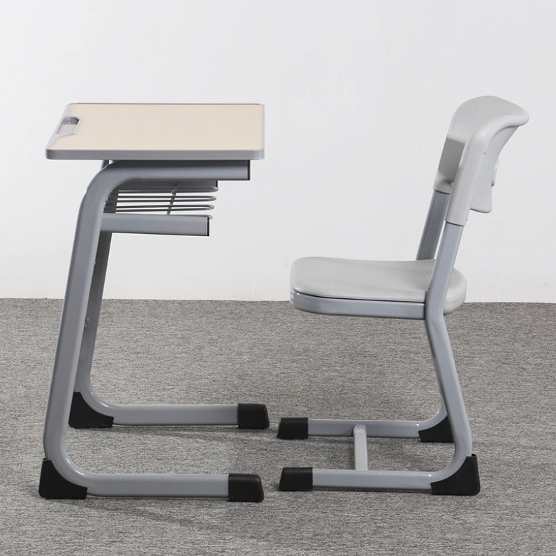 Escola Sala de aula mobiliário ergonómico confortável Student Single Metal Study Desk E Presidente