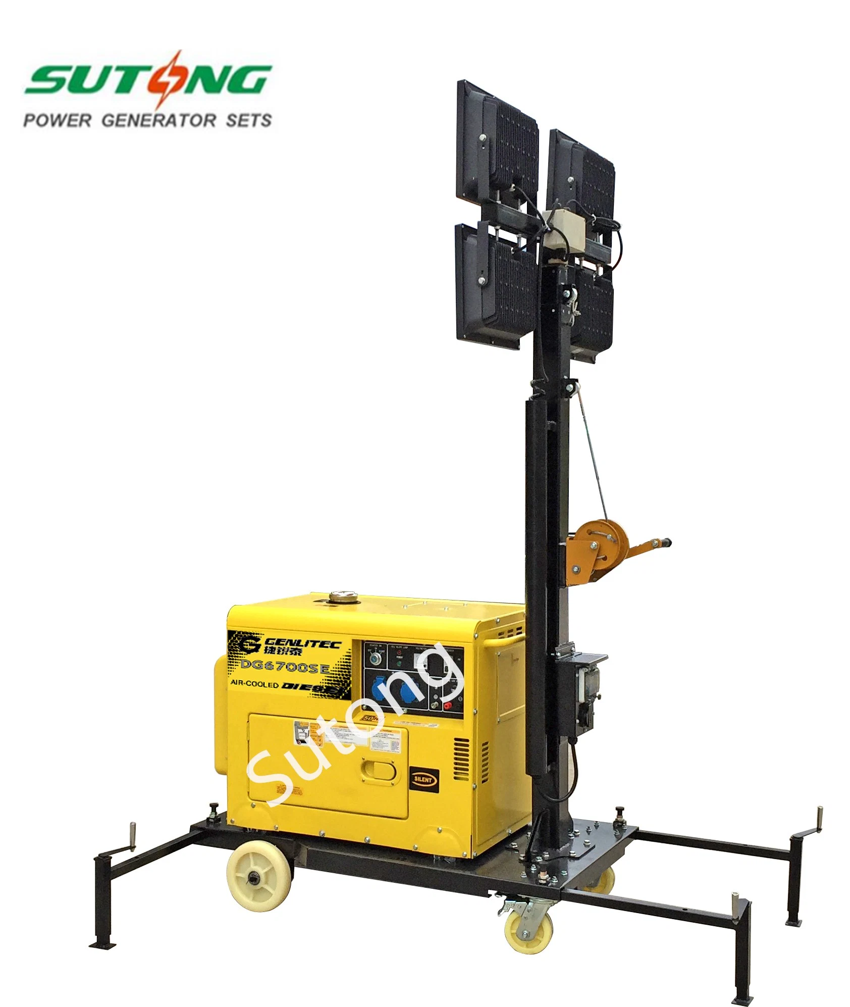 5m Height, 5kw Diesel Generator Mobile Light Tower