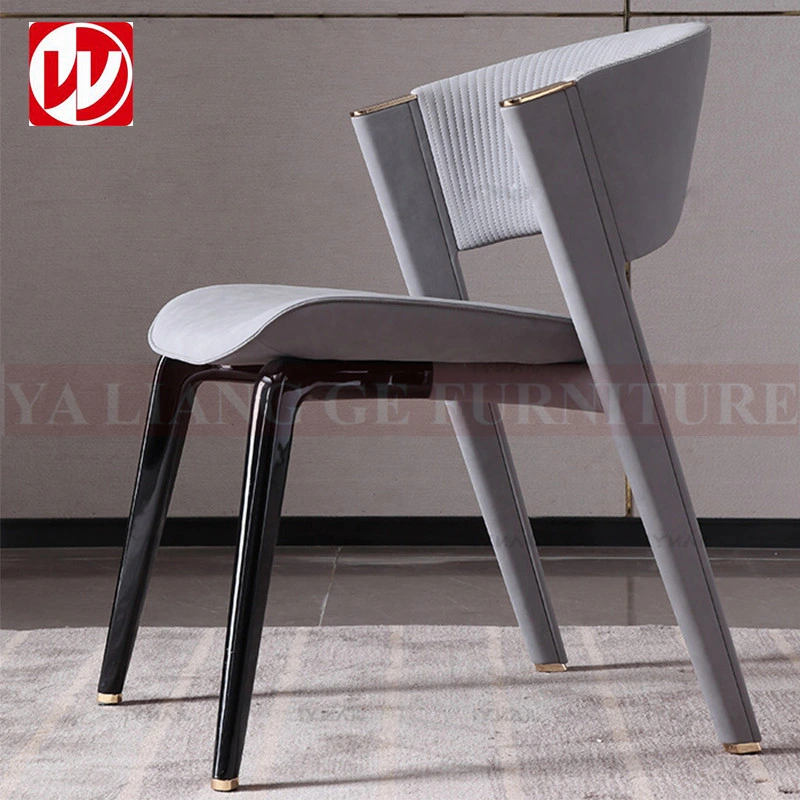 Luxury Modern Dining Room Chairs Golden Stainless Steel Lounge Leisure Chair Home Dining Chair