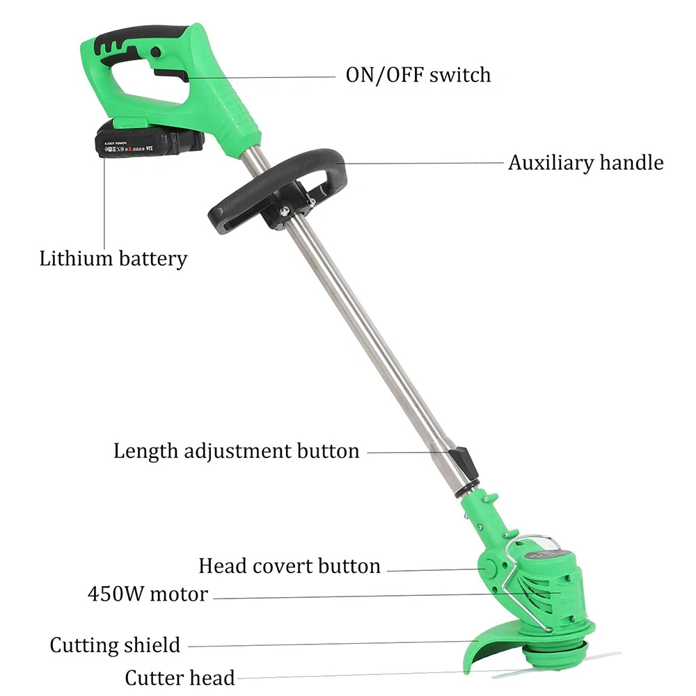 Herramientas de jardín pequeño cortadora de césped de hierba Mini recargable alimentación Barbero Weeder Cortador de cepillo eléctrico de batería portátil