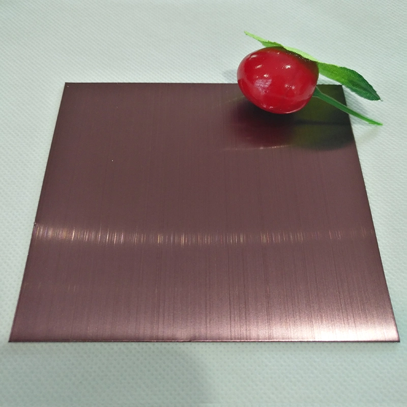 201 304 316 Titanium Golden Hairline Finish Stainless Steel Sheet