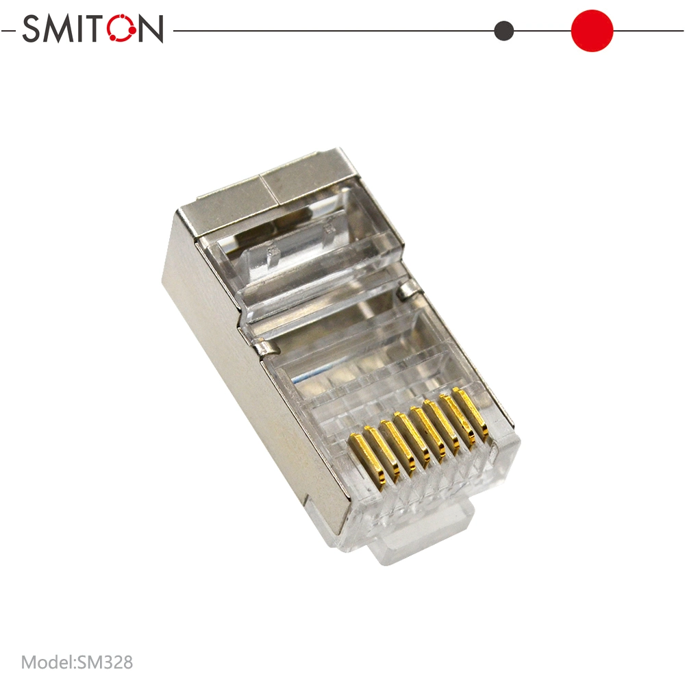 Connecteur RJ45 Ethernet FTP Connecteur RJ45 CAT6 blindé Connecteur réseau CAT6 avec fiche métallique