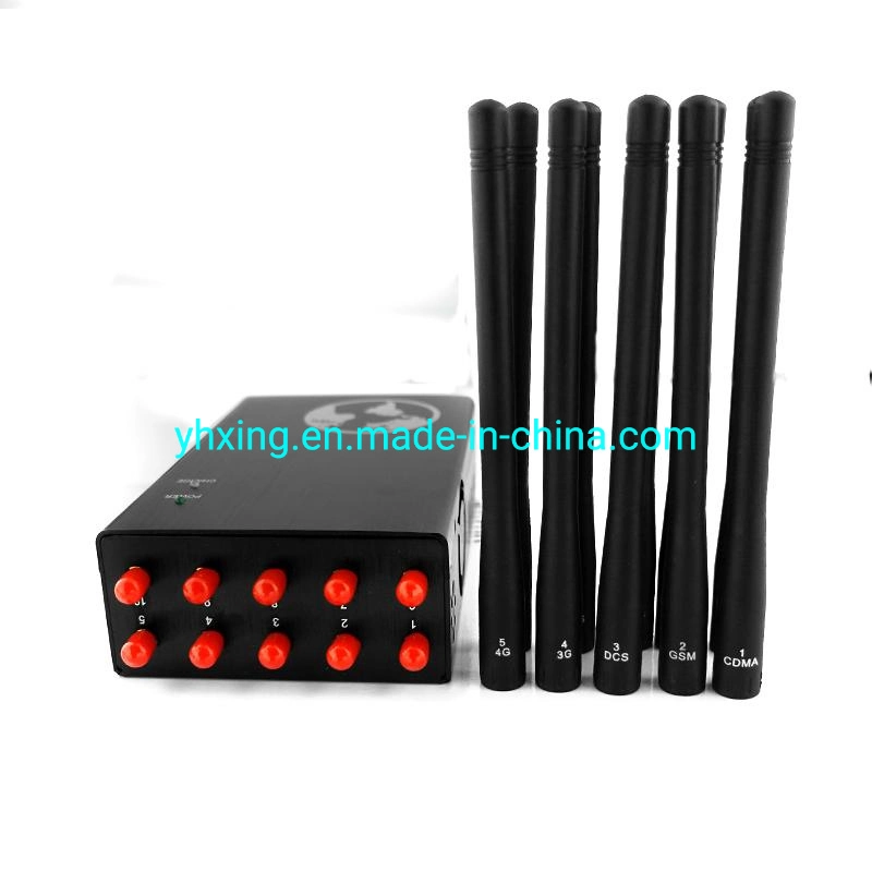 10 Antenas Portátil Celular Bloqueador de Sinal de Telefone Móvel GPS WiFi Sinal de Telefone 2 3 4 5g Detector de Sinal