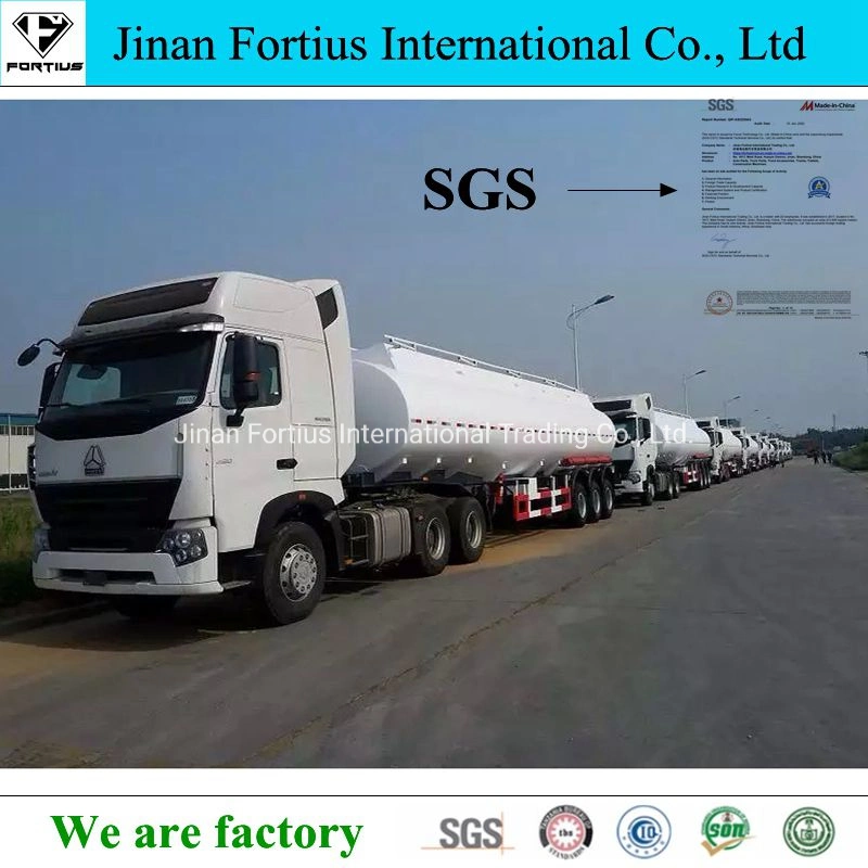 4 Axles 4 Compartments 45000 Liters 45cbm 60, 000liters 60m3 Oil Fuel Transportation Tanker Traier