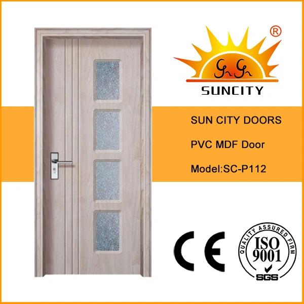 Factory Toilet PVC Wooden Temple Bathroom Teak Veneer Doors