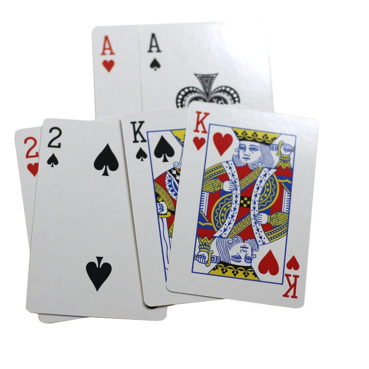 Front and Back Side Custom Design Printing 300 GSM Pizza Paper Playing Cards